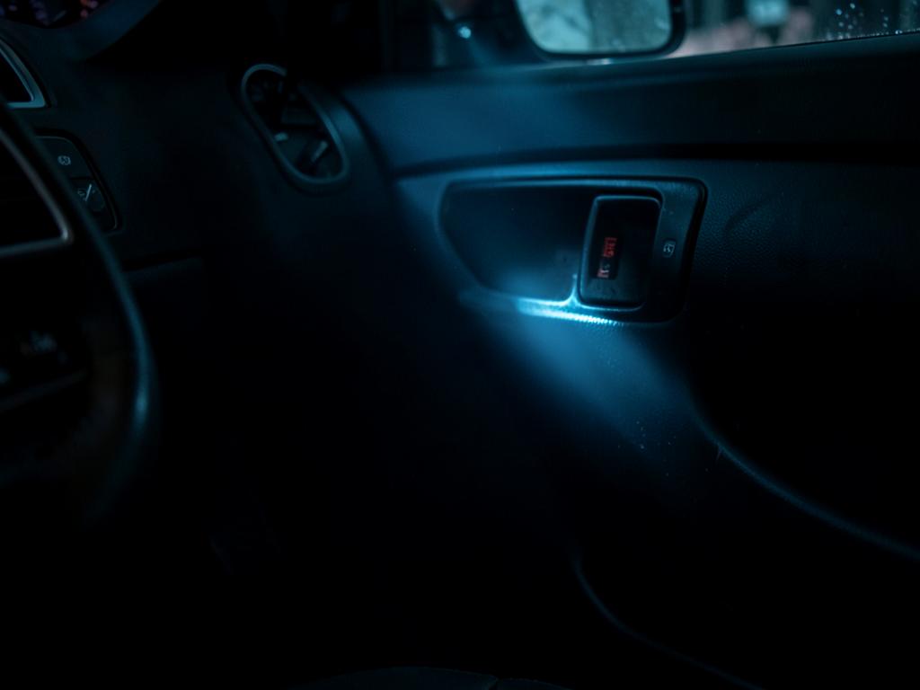 Dark car interior with keys missing from the ignition